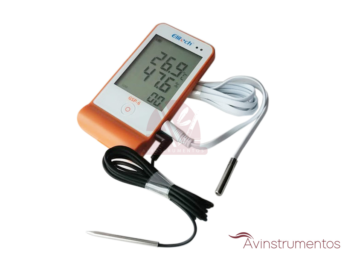 Cuerpo recibir Precursor Datalogger USB para medición de temperatura y humedad con sensores externos